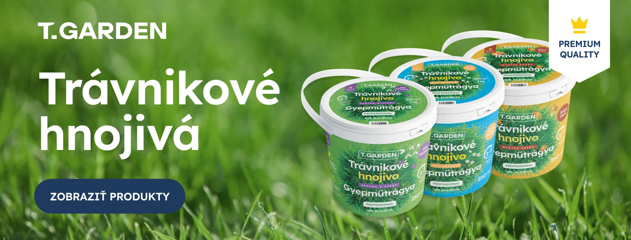 Sezónne trávnikové hnojivá T.Garden